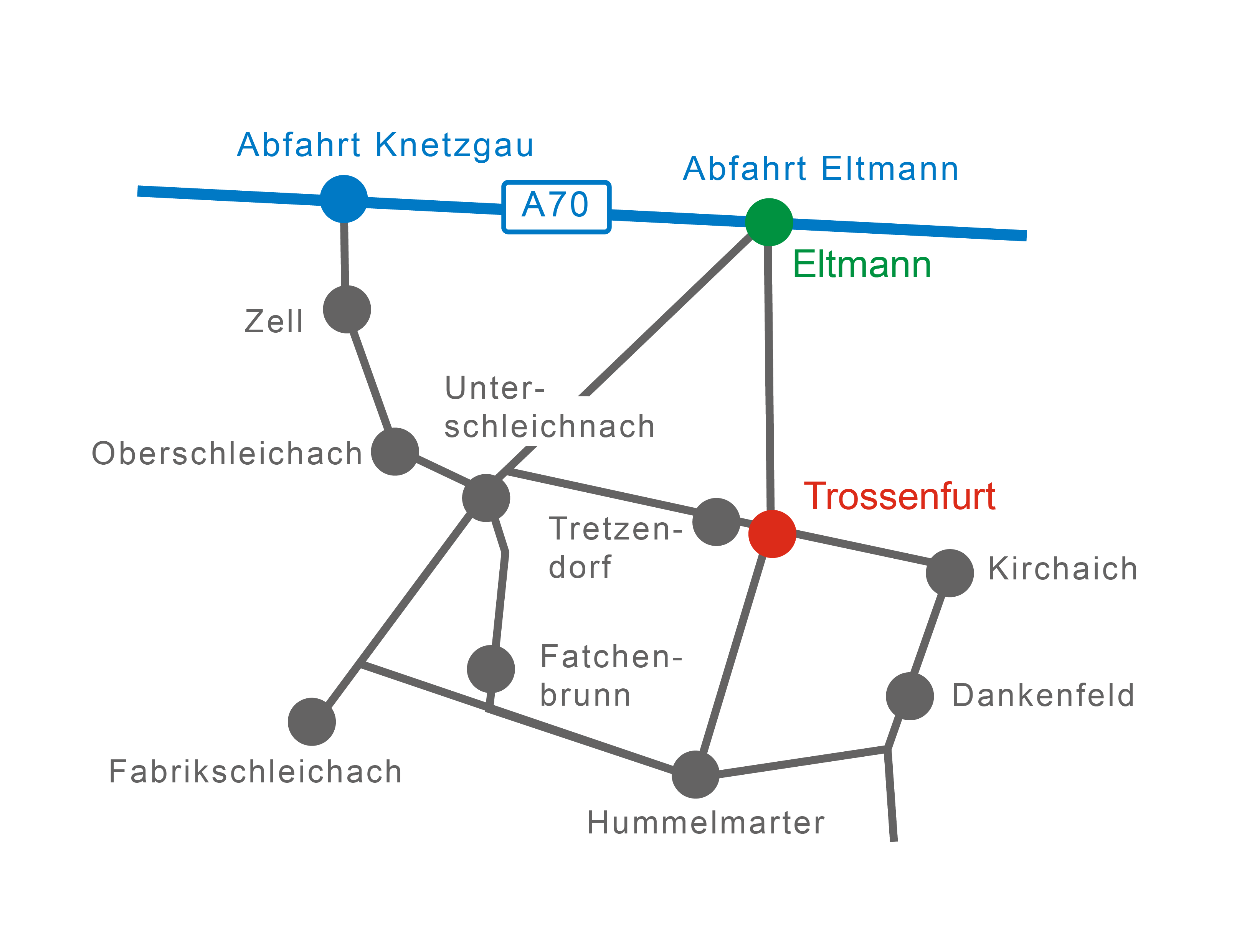 Karte Oberaurach